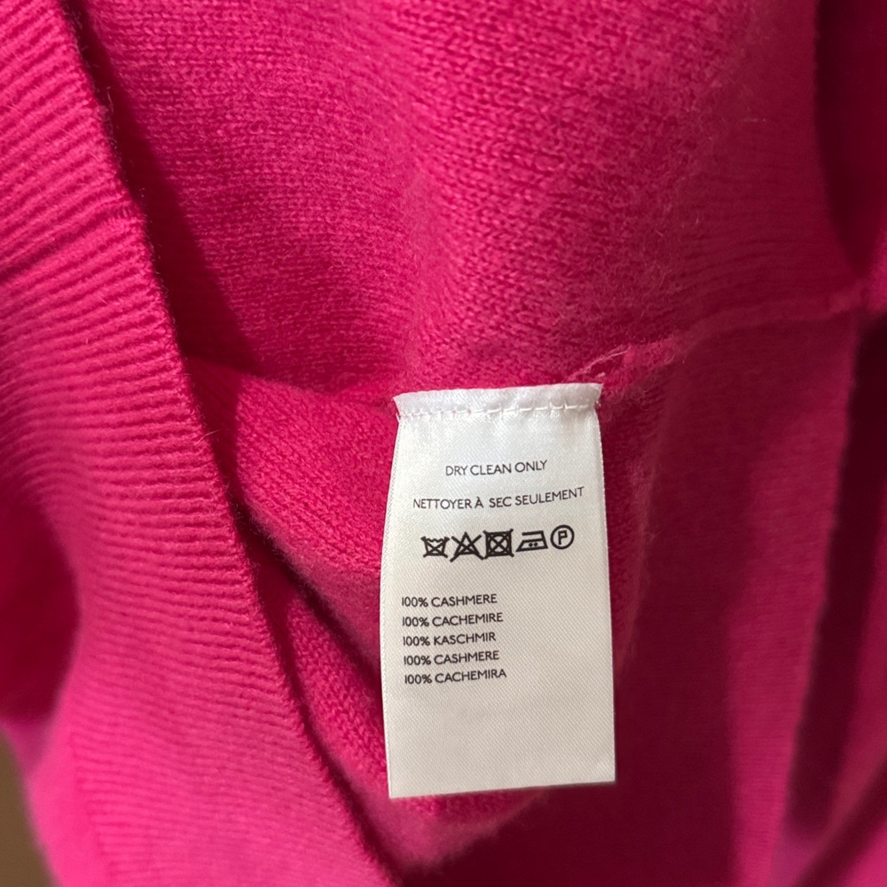 NWT Anthropologie Maeve Magenta Pink 100% Cashmere Oversized Sweater - Picture 3 of 7